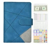 Carpeta de sobres para efectivo con 6 anillas, hojas sueltas, hebilla | Organizador de dinero para dinero en efectivo para presupuestos, ahorro de dinero, seguimiento de gastos