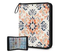 Carpeta de tarjetas de 9 bolsillos, 900 bolsillos con cierre de cremallera (Tribal Lotus Art Totem)