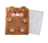 Carpeta De Tarjetas Fotográficas | Álbum A6 De Lindos Animales De Peluche | Lindas Carpetas De Tarjetas Fotográficas | Para Niños Familia Año Nuevo Memorial Embarazo Nacimiento Abuelos Crecimiento Hog