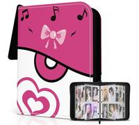 Carpeta de tarjetas fotográficas Kpop con cierre de cremallera, carpeta de piel sintética A5 para cámara Fujifilm Instax Mini, cámara Polaroid, adecuada para tarjetas Lomo, paquete de 50 unidades de 4