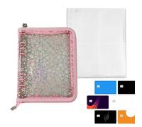 Carpeta de tarjetas graduadas - Álbum coleccionable de PVC 25x19x2 cm, páginas de bolsillo, gran capacidad de 120 tarjetas, organizador portátil | Display para coleccionables de béisbol, calc