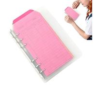 Carpeta económica con sobres de efectivo - 6-Ring 12 sobres coloridos A6 Portable Planner | Carpeta de presupuesto de efectivo | For Home School Office Personal Accounting Tuition Payment