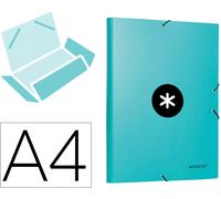 Carpeta Elástica Antartik Din A4 3 Fichas Cartón Forrado Menta - ANTARTIK