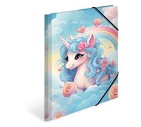 Carpeta elástica con diseño de unicornio feliz - A4