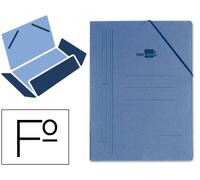 Carpeta Elástica Folio con Solapas Azul