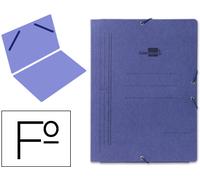 Carpeta Elástica Simple Folio Azul