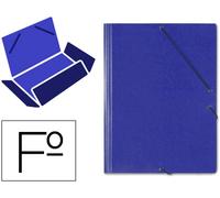 Carpeta Elasticos Saro Fichas Formato Tarjeta Folio Azul