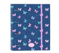 Carpeta Equipada BLACKFIT8 Mariposas, Din-A4 4 Anillas 30 mm.