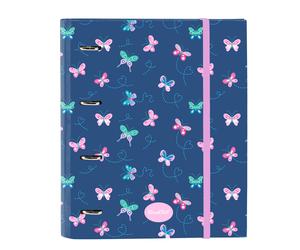 Carpeta Equipada BLACKFIT8 Mariposas, Din-A4 4 Anillas 30 mm.