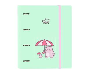Carpeta Equipada PEMBE The Pink Cat, Din-A4 4 Anillas 30 mm.