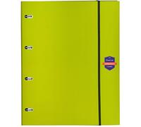 Carpeta Equipada PRAXTON Premium Verde, Din-A4 4 Anillas 20 mm.