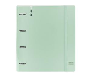 Carpeta Equipada SAFTA PP Foam Light Green, Din-A4 4 Anillas 35 mm.