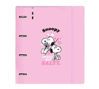 Carpeta Equipada SNOOPY Living Pink, Din-A4 4 Anillas 35 mm.