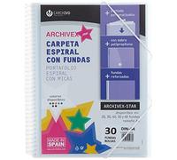 Carpeta espiral A4 30 fundas Archivex PP color surtido