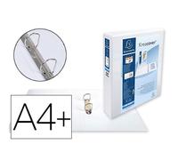 Carpeta exacompta canguro 2 anillas 40 mm din a4+ carton forrado polipropileno personalizable 3 bolsillos