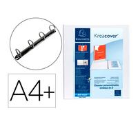 Carpeta de canguro Exacompta din a4+ personalizable de plástico de color blanco