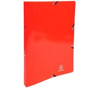 Carpeta Exacompta de «Iderama», 32 x 25 cm, de cartón, 2 anillas con elástico de 15 mm - roja (paquete de 20)