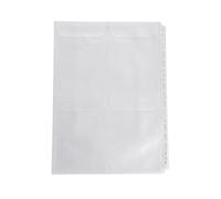 Carpeta expandible de 4 anillas tamaño carta, organizador de documentos, funda transparente, bolsillo preperforado, ajustable