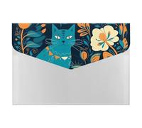 Carpeta expandible de 6 bolsillos, carpeta de archivos de acordeón Cat in The Wild tamaño A4, organizador de documentos portátil para recibos, facturas, suministros de oficina