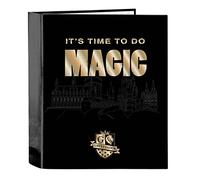 CARPETA F. 4 ANILLAS 35MM LOMO ANCHO HARRY POTTER "BRAVERY" Negro