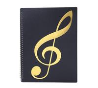 Carpeta Flexible de 40 páginas for partituras música Piano, carpeta notas con Clip for libros A4, hojas papel for, partitura musical para Partituras, Archivos(Gold)