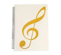 Carpeta Flexible de 40 páginas for partituras música Piano, carpeta notas con Clip for libros A4, hojas papel for, partitura musical para Partituras, Archivos(White)