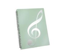 Carpeta Flexible de 40 páginas for partituras música Piano, carpeta notas con Clip for libros A4, hojas papel for, partitura musical para Partituras, Archivos(Green)
