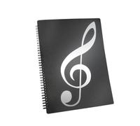 Carpeta Flexible de 40 páginas for partituras música Piano, carpeta notas con Clip for libros A4, hojas papel for, partitura musical para Partituras, Archivos(Black)