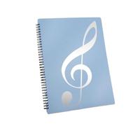 Carpeta Flexible de 40 páginas for partituras música Piano, carpeta notas con Clip for libros A4, hojas papel for, partitura musical para Partituras, Archivos(Blue)