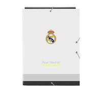 Carpeta folio 3 solapas Real Madrid equipación 25/26 - Carpeta folio 3 solapas Real Madrid para documentos, deberes y fichas