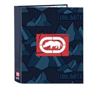 Safta ECKO UNLTD. Peaks - Carpeta de Folio 4 Anillas, Ideal para Niños de Diferentes Edades, Cómoda y Versátil, Calidad y Resistencia, 27x6x33 cm, Color Azul marino