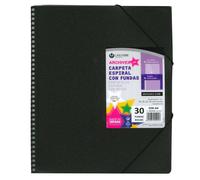 Carpeta Fundas ARCHIVEX Star, Din-A4 30 Hojas Negro