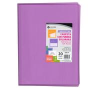 Carpeta Fundas CARCHIPLAS Book, Din-A4 20 Hojas Violeta