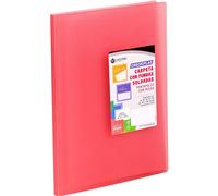 Carchivo - Carpeta Carchiplas Book de 50 fundas, color rojo