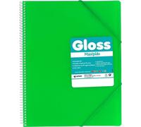 Carpeta Fundas Espiral Gomas GRAFOPLAS Maxiplas Gloss A4 20 Hojas Color Rojo