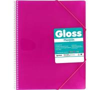 Carpeta Fundas Espiral Gomas GRAFOPLAS Maxiplas Gloss A4 50 Hojas Color Naranja