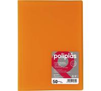Carpeta Fundas GRAFOPLAS Poliplas Din-A4 50 Hojas Color Naranja Translucido