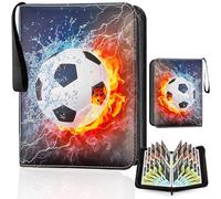 Carpeta Fútbol Tarjetas, Carpeta Álbum para Cartas, Álbum de Fútbol Cartas, Álbum de Recortes de Fútbol, Album de Tarjetas Coleccionables, 50 Paginas 400 Fundas Album Cartas