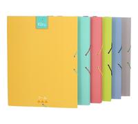 Carpeta Gomas Con 3 Solapas Papel Plastificado Soft Folio Azul Fsc Kuru Grafoplás