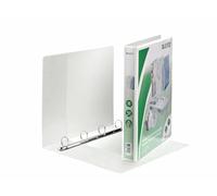 Carpeta Leitz Presentation A4, 4 anillas, con fundas protectoras, blanca | Polipropileno de 25 mm; archivado rápido y sencillo; capacidad para 230 hojas A4; ideal para presentaciones.