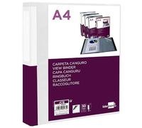 CARPETA LIDERPAPEL 30 FUNDAS CANGURO PP DIN A4 TRANSPARENTEPORTADA Y LOMO PERSONALIZABLE
