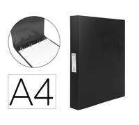 Carpeta liderpapel 4 anillas 25 mm mixtas polipropileno din a4 negro opaco - CH29