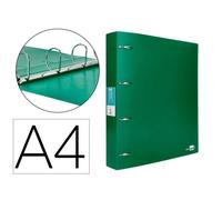 Carpeta liderpapel 4 anillas mixtas 40 mm polipropileno din a4 verde translucido