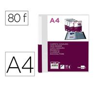 Carpeta Liderpapel 80 Fundas Canguro Pp Din A4 Transparente Portada Y Lomo Personalizable