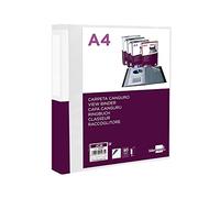 CARPETA LIDERPAPEL 80 FUNDAS CANGURO PP DIN A4 TRANSPARENTE PORTADA Y LOMO PERSONALIZABLE