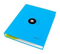 Carpeta liderpapel antartik a4 forrada 4 anillas 25 mm redondas color azul - KA41