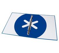 Carpeta liderpapel antartik a4 forrada 4 anillas 25 mm redondas color azul oscuro