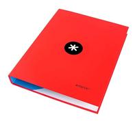 Carpeta liderpapel antartik a4 forrada 4 anillas 25 mm redondas color rojo - KA45