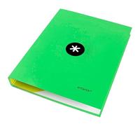 Carpeta liderpapel antartik a4 forrada 4 anillas 25 mm redondas color verde