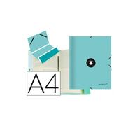 Carpeta liderpapel antartik clasificadora a4 12 departamentos goma carton forrado color menta